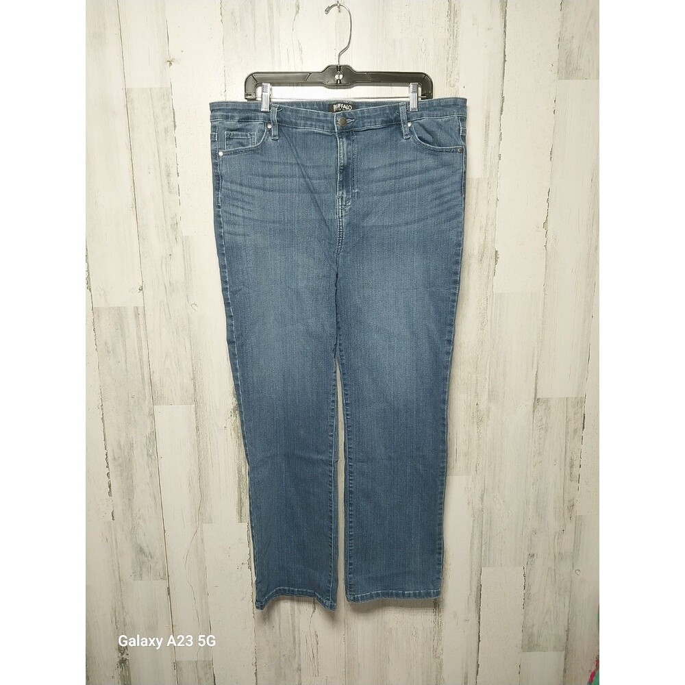 Buffalo David Bitton Alyssa Jeans Womens 16/36 Blue High-Rise Straight Stretch